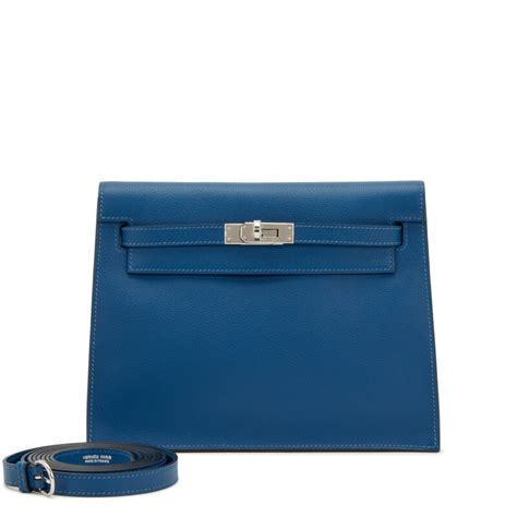 hermes deep blue 2019|Hermès Deep Blue Calfskin Kelly Danse II Palladium Hardware, .